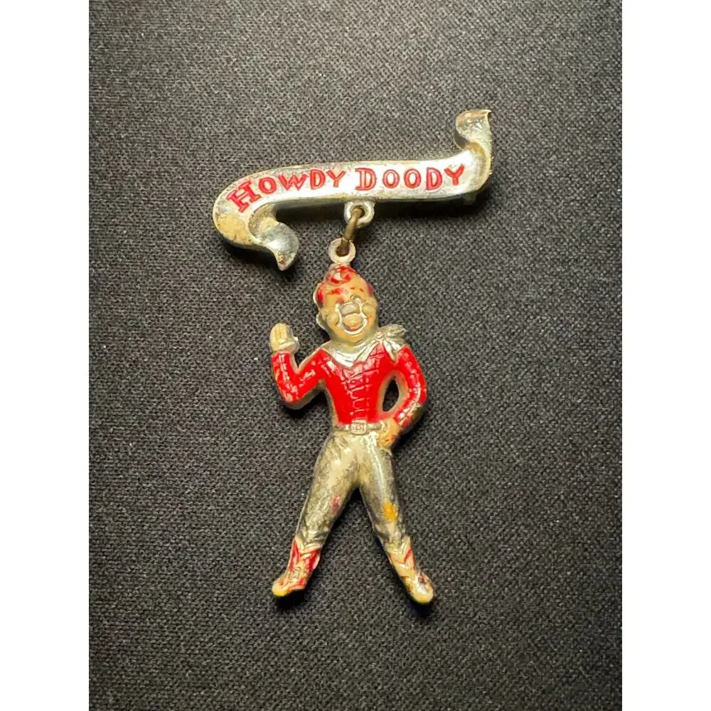 Antique Howdy Doody Enamel Brooch